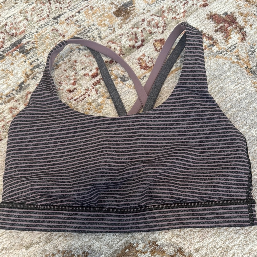 Lululemon Black and Purple Sports Bra Intimates